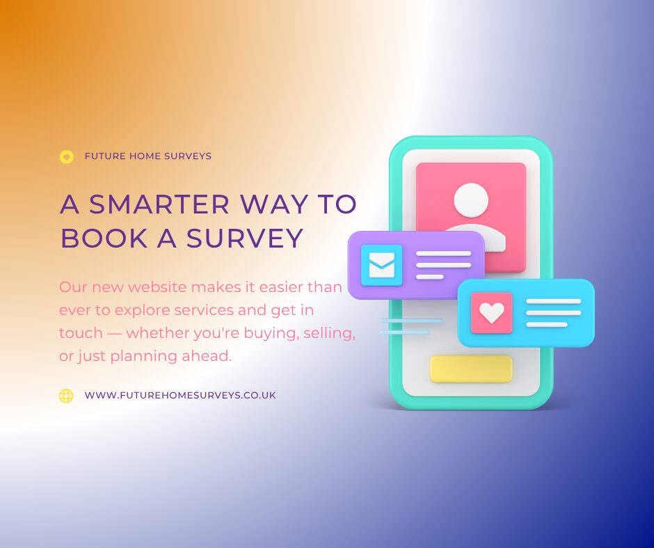 Future Home Surveys new website flyer showcasing property survey services in Cheshire and Shropshire